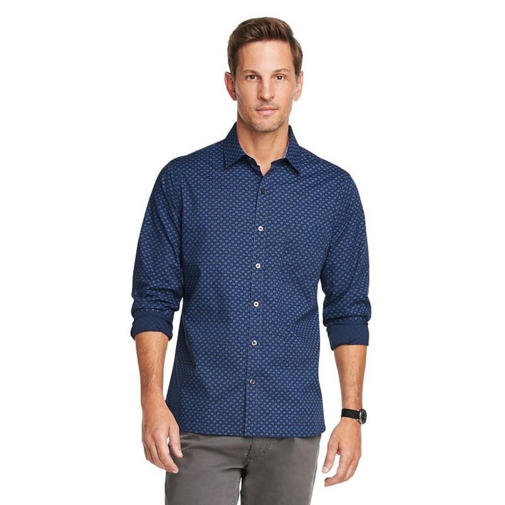 Van Heusen Blue Casual Button Down Shirt